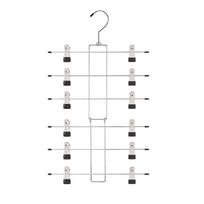 Neslystantys pakabų spaustukai Metalinis drabužių laikymo stovas Laikiklis Patvarus daugiasluoksnis sijonų kelnių pakabukas white