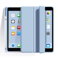 Compatible with Apple IPad 11 10.2-inch Protective Case with Pen Slot, 2021 Pro Silicone Air 4 Soft Case Mini 7 Leather Case [ipad 11th generation ( 11inch ) (a16)] gray