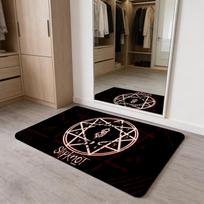 Band S-slipknot-S Classic Popular Long Floor Mat Flannel Door Mat Non-Slip Absorbent Washable Indoor Home Rug 40x60cm gray