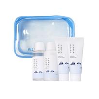Round Lab 1025 Dokdo Travel Kit – Toner 50ml, Lotion 50ml, Cleanser 20ml, Sun Cream 20ml & PVC Pouch Set Travel Kit white
