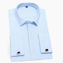 Kieti Prancūziški Manžetai Vyriški Proginiai Marškiniai Ilgomis Rankovėmis Slim Fit M white