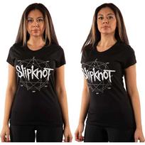 Rockoff Trade Women's Slipknot Logo Star Diamante T-Shirt, Black, 8 (Size:Small) 3XL brown
