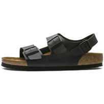Birkenstock Milano Round Toe Flat Buckle Commuter Versatile Comfortable Beach Sandals Unisex Sandals Black 0034791 44