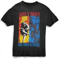 Guns N Roses Use Your Illusion Album Cover T-shirt S gray