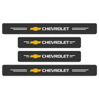 Automobilio durų slenksčio apsauginės plokštelės Anglies pluošto lipdukai Chevrolet Cruze Impala Malibu Silverado Cobalt Impala Onix Tahoe