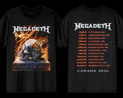 Megadeth European Farewell Tour 2026 World Tour Fan Gifts Support Cotton Short Sleeves Summer Unisexs Unisexs Streetwear Y2k Style 4XL gray