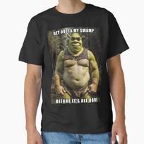 Shrek Get Outta My Swamp Meme Classic Tshirt Tshirt Made In Usaus Size S2xl S beige