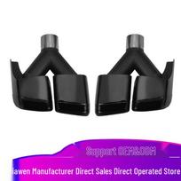 Mercedes W204-W212 C63-E63 Titanium Black Quad Tailpipe Y-Type Exhaust Upgrade Modified Exhaust Pipe black