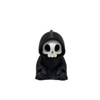 Chibi Grim Reaper Toy Cute Halloween Miniature Spooky Car Decor 3D Printed Doll  Dashboard Style 16 black