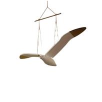 Elegantiškas skraidantis žuvėdra kabantis papuošalas Medinė skraidanti žuvėdra pakabukas Miegamasis Wooden gray