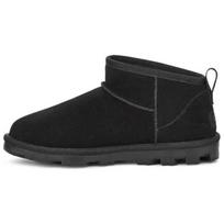 UGG Essential Cow Split Leather Thermal Short Snow Boots Unisex Black Sneakers 1166732-BLK 36