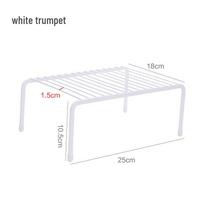 Layered Iron Kitchen Storage Rack - Cabinet Bowl, Dish, Kitchenware, Drainer & Seasoning Organizer white