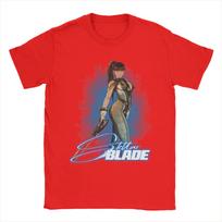 Novelty Video Game Stellar Blade Eve T-Shirt for Men Round Neck Cotton T Shirts  Short Sleeve Tees 4XL 5XL Tops S gray