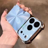 Luxury Plating CD Texture Laser Aesthetic Case For iPhone 17 16 15 14 13 Pro Max Plus Dazzle Aurora Armor Shockproof Cover iPhone 13 mėlyna