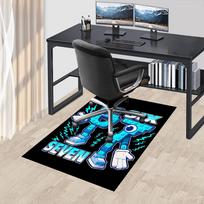 Elektrinės mėlynos spalvos 67 numerio roboto kėdės kilimėlis, biuro kilimas namų dekoravimui, sofos kilimėlis, dovanos idėja bet kuriam kambariui 60cm by 90cm gray
