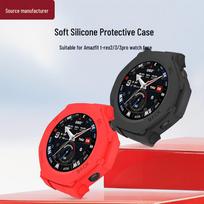 Silicone Case for Huami Amazfit T-Rex 2/3/3 Pro Watch T-Rex 2 pilka spalva