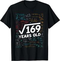 Official Teenager 169 Square Root Math 13th Birthday Tee Gift Unisex T-Shirt S black