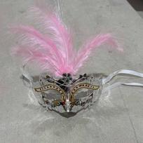 Creative Party Supplies LED Glowing Mask Light Up Hollow Out Feather Butterfly Mask Plastic Makeup Venice Masquerade Masks Gift gray