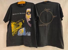 VINTAGE Marilyn Manson Antichrist Superstar 1996 Dydis L Vienos siūlės marškinėliai PERSPAUDAS L black