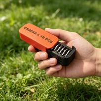 12 Slots CR2032 Button Battery Storage Case 3D Printed Portable Lightweight Holder for Travel Electronic Gear Organization one size