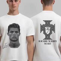 Cristiano Ronaldo Head Signature Trendy Print 2026 Tshirt 100cotton Unisexs Unisexs Y2k Tshirt Oversized Popular Tee Fan Gifts M