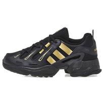 Adidas Originals Eqt Gazelle Apvalus priekis Suvarstomi Žemi Laisvalaikio sportbačiai Unisex sportbačiai Juodi Auksiniai EG5660 38⅔ black