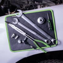 Magnetic Tool Organizer Mat PVC Leather Pliers Wrenches Screws Storage Pad Flexible Compact Magnetic Tool Mat For Car Repairing CHINA