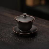 Jianshui Clay Purple Pottery Gaiwan Ceramic Handmade Household Kung Fu Tea Set Tea Bowl Tea Cup Tea Maker Tea Ceremony gray