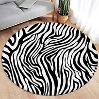 Rudas leopardo rašto apvalus kilimas Madingas gyvūno kailio raštas Moteriai Mergaitei Namų svetainei Miegamajam Dekoratyviniai flaneliniai grindų kilimėliai 60cmx60cm gray