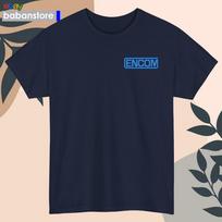 Encom Technology Shirt Logo Black/White/Gr<wbr/>ey/Navy/Red/Li<wbr/>ght Blue S5XL Unisex T-Shirt XL white
