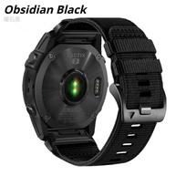 22mm 26mm Quickfit Nailono Laikrodžio Dirželis Garmin Fenix 8 E 5 5X 6 6X Pro 7X Epix Pro/Forerunner 970 965/Descent G2/Enduro 3 Apyrankės Pakeitimo Dirželis QuickFit 22mm juoda
