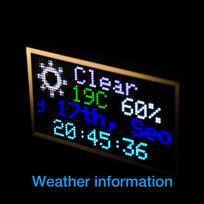 Crypto & Weather Display: Pixel Clock with Bitcoin Price Tracker GeekMagic blue