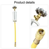 1/4 SAE Female Connector A/C Oil Injector R134A R12 Adapter 2 Ounces Capacity