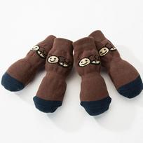2XL-5XL Dideliems šunims Traukos Kontrolė Medvilninės Kojinės Naminiams Šunims Neslystančios Megztos Kojinės Labradorui Pitbuliui Rotveileriui Vokiečių Aviganiui (brown,XXL) ruda