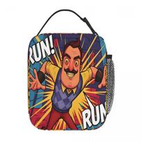 Run! Hello Neighbor Insulated Lunch Bags High Capacity Meal Container Thermal Bag Lunch Box Tote College Picnic Food Handbags One Size black