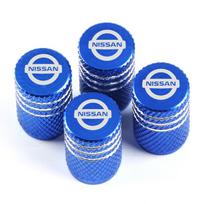 4Pcs/Set Tire Valve Caps, Premium Metal Rubber Seal Tire Valve Stem Cap fit for Nissan X-trail Qashqai Note Juke Sentra Patrol
