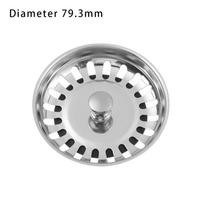 84mm Kitchen Tools 79mm Water Stopper Sink Strainer Filter Plug Basket Drainer Diameter 79.3mm