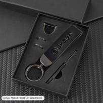Automobilio Vintažinis Odinis Raktų Pakabukas Cinko Lydinio Raktų Pakabukas Skoda Octavia Kodiaq Fabia Superb Rapid Kamiq Karoq Derivati Yeti Enyaq A7 usbn43 black