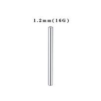 Titanium Alloy Double-Headed Threaded Barbell Stud: Ideal for Tongue, Lip, Ear, or Earlobe Piercings. 14mm length white