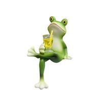 Frog Planter Pots Hanger Terrarium Flower Pots Huggers Ornaments Flower Animal Pots Hanging Garden Flower Pots Pendant 1 beige