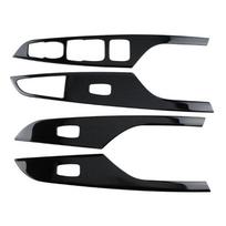 4Pcs/Set Car Accessories for Hyundai Kona Kauai 2017 - 2022 Door Window Lift Button Panel Protection Cover Trim