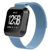 For Fitbit Versa 2 / Fitbit Versa / Fitbit Versa Lite Milanese Watch Band,, Small Size: 2.3x22.5cm(Rose Gold) mėlyna