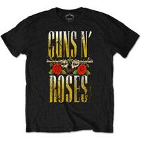 Guns N Roses Big Guns Official Merchandise 100% Cotton T-shirt Mens Tees Top M/L/XL New- L black
