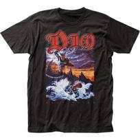 DIO Holy Diver Unisex T-shirt Music Classic Concert Rock Band Tee New Black Graphic Tee XXL gray