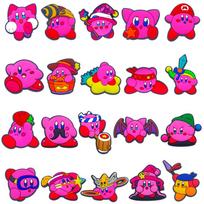 Kirby Clog Charms: DIY PVC Rubber Shoe Accessories & Decorative Buckles red