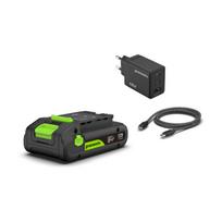 AKUMULIATORIAUS IR KROVIKLIO KOMPLEKTAS USB-C 24V 2.0Ah + 65W K2S2BEAA1