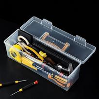 Hardware Tool Storage Box Multi Compartment Transparent Organizer for Fasteners Nails and Screws in Garage Workshop 2