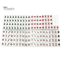 American Mahjong Set 160Pcs/Set Christmas Tiles, 4 Layer Engraved Acrylic Tiles Kit, Mah-Jong Lovers Beginners Gifts Kit white