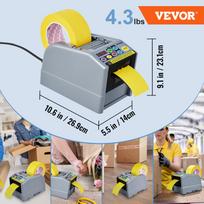 SucceBuy ZCUT-9 Automatinis juostos pjaustytuvas Popieriaus pjaustymo dozatorius 6-60mm Lipni elektrinė juostos pjaustyklė produktų pakuotėms gray