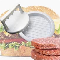 Apvalios formos mėsainio presas Maisto kokybės plastikinis mėsainis mėsainis jautienos kepsninė mėsainių presas Patty Maker formavimo virtuvės įrankis 1pc balta